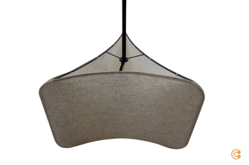 Nordlux Hängeleuchte Tinto Textilschirm Dreieckig Schwarz/Beige Pendelleuchte B-Ware von Nordlux