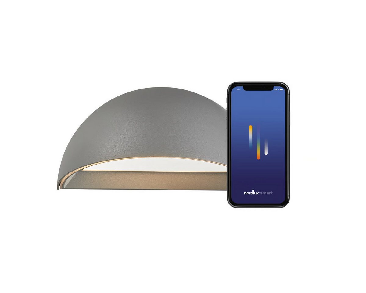 Nordlux LED Außen-Wandleuchte Arcus Smart Wall, LED fest integriert, Warmweiß, Smart-Home von Nordlux