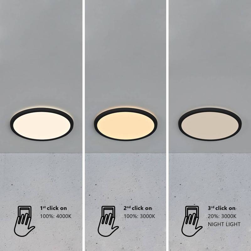 LED-Deckenleuchte Oja 29 IP54 3.000/4.000K schwarz LED-Deckenleuchte Oja 29 IP54 3.000/4.000K schwarz von Nordlux