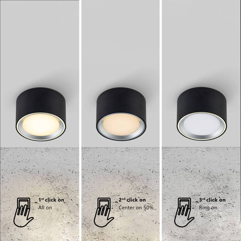 LED-Downlight Fallon 3-step-dim, weiß/stahl von Nordlux