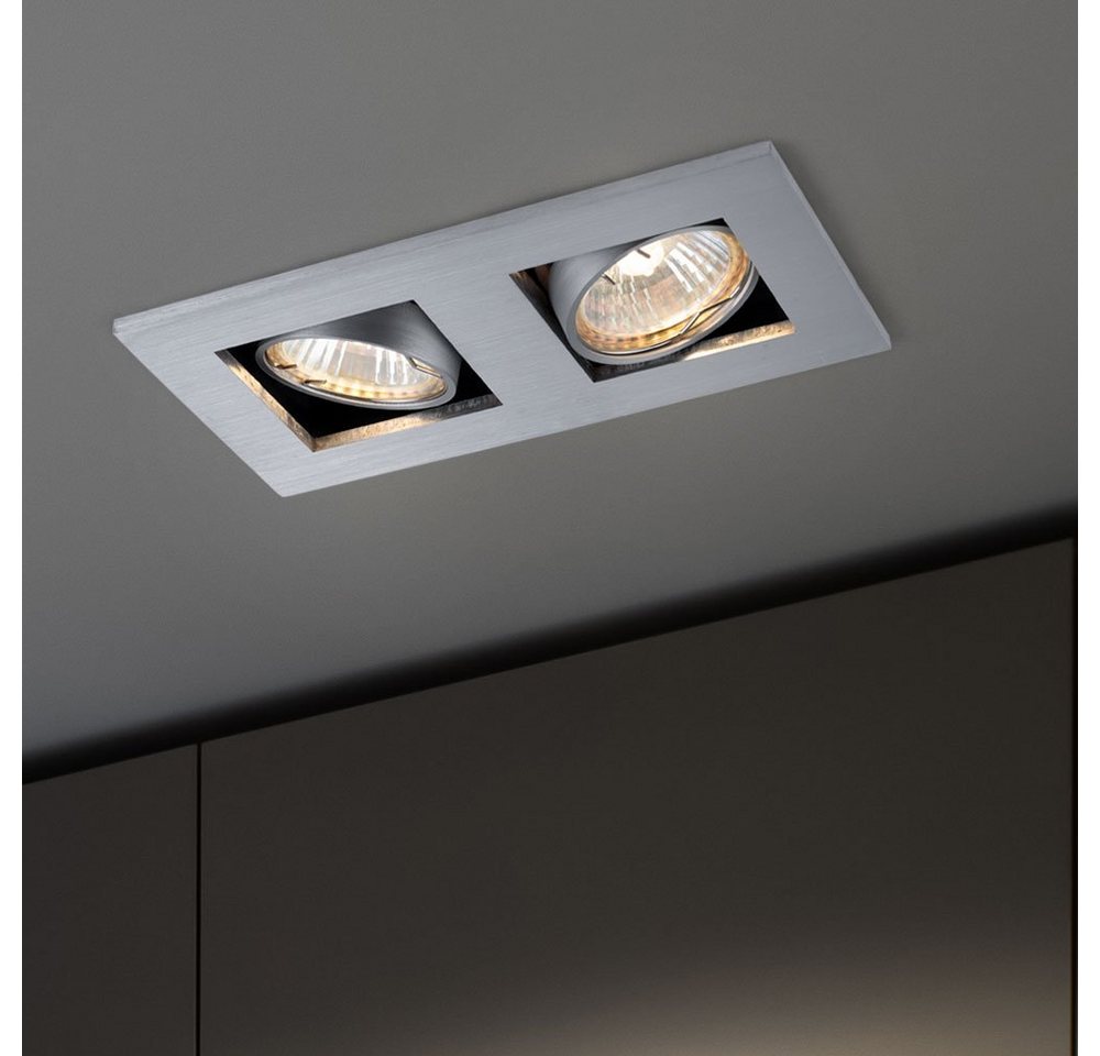 Nordlux LED Einbaustrahler, Leuchtmittel inklusive, Warmweiß, Decken Lampe Einbau Strahler Alu gebürstet Wohn Zimmer Spots von Nordlux