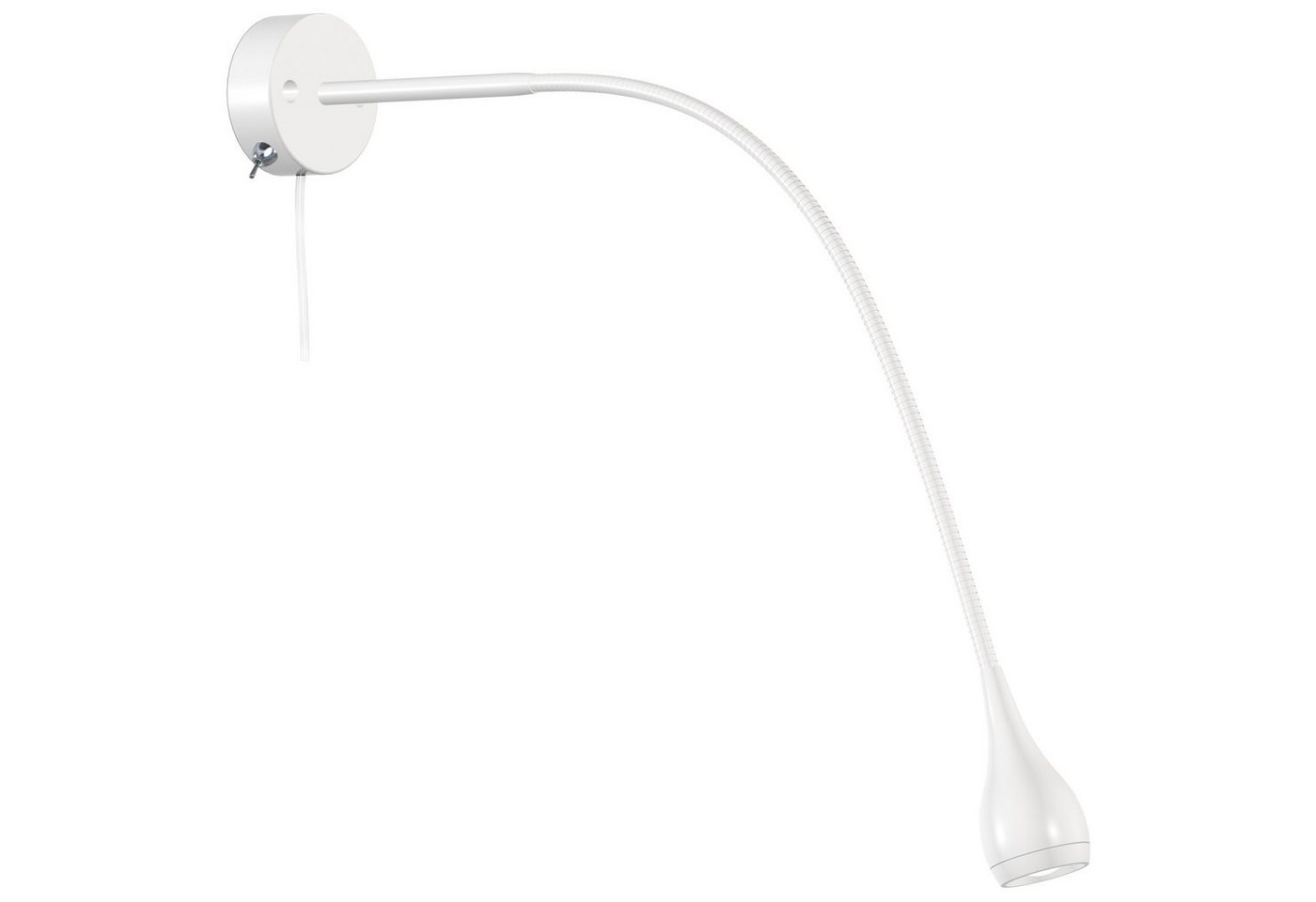 Nordlux LED Wandleuchte Leseleuchte 3W Drop 35cm flexarm 130Lm warmweiss, LED fest integriert, warmweiss von Nordlux