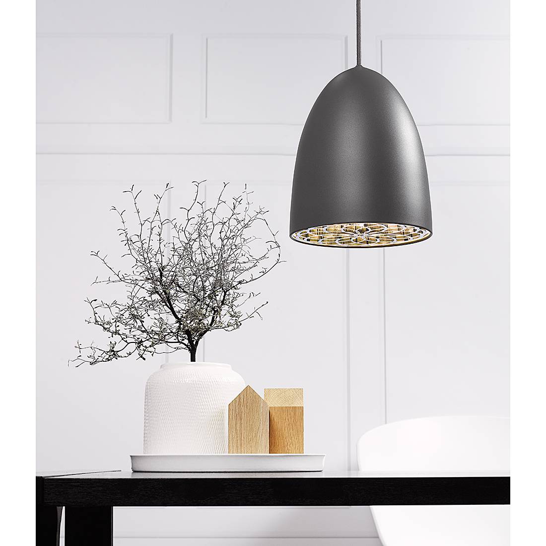 Nordlux Pendelleuchte Nexus 20 Metall Grau Modern Ø 20 cm 1-flammig E27 von Nordlux