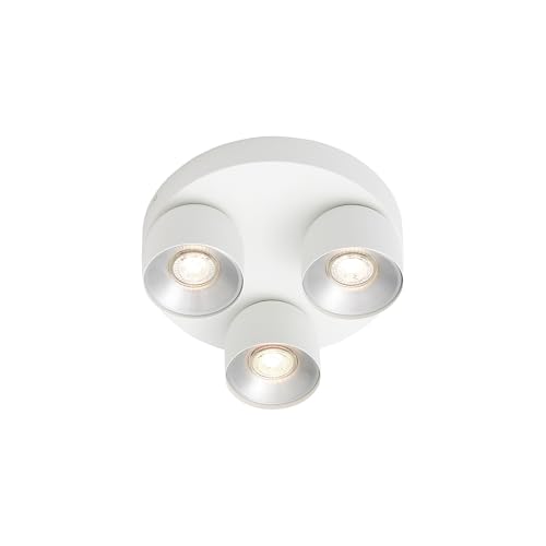 Nordlux Pitcher 3-Rondel Spotlicht – Moderner Deckenstrahler in Weiß mit 3 verstellbaren GU10-Spotlichtern – Elegantes Design für Wohnzimmer, Küche und Büro von Nordlux