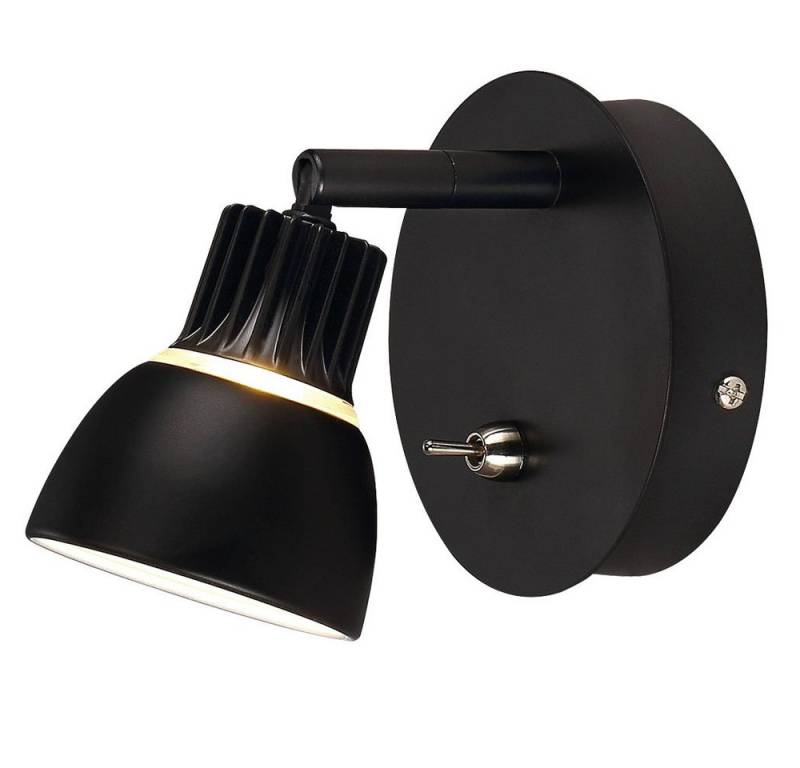 Nordlux LED Wandleuchte, LED-Leuchtmittel fest verbaut, Warmweiß, LED Wand Lampe Wohn Ess Zimmer Lese Strahler Spot Leuchte schwarz von Nordlux