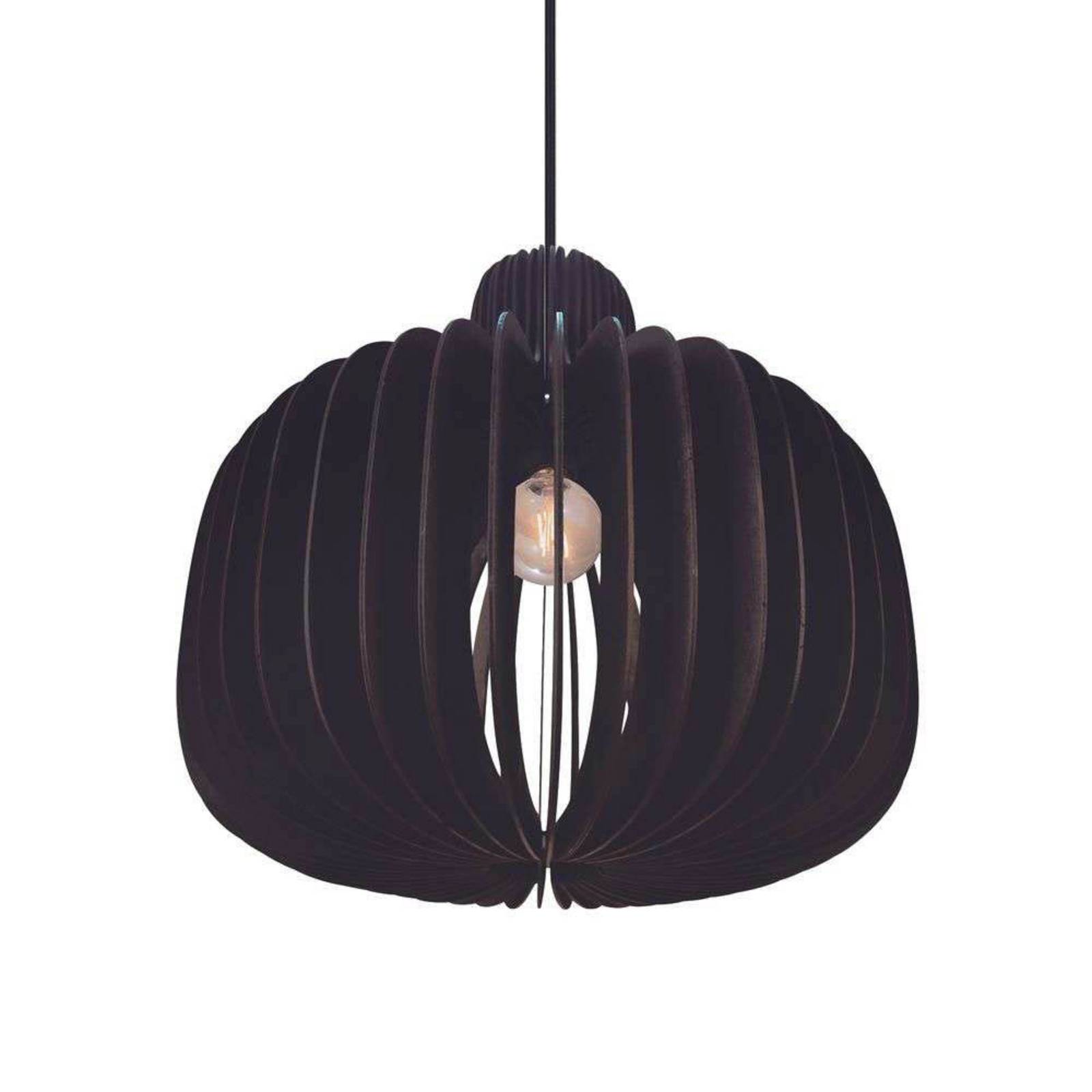 Pendelleuchte Hazo, Ø 43 cm, schwarz, Holz Pendelleuchte Hazo, Ø 43 cm, schwarz, Holz von Nordlux