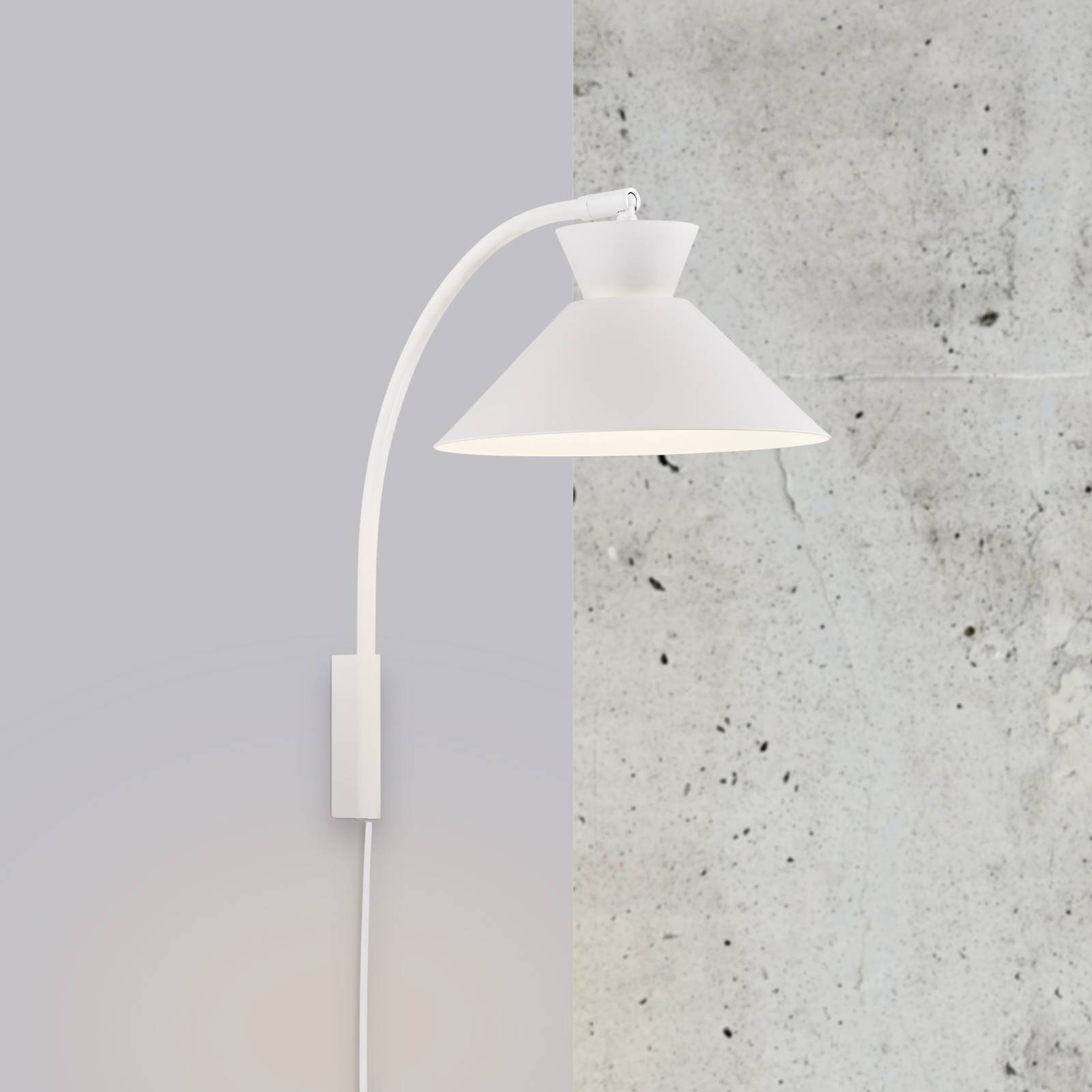 Wandlampe Dial mit Stecker, weiß von Nordlux