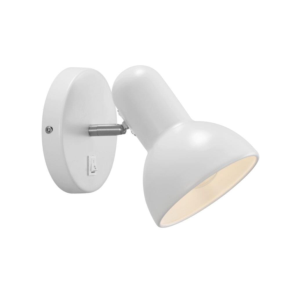Wandlampe weiß Nordlux Texas Metall Schirm E27 mit Schalter von Nordlux