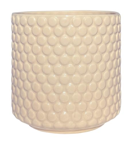 Nordring Retro Übertopf Vintage Pflanztopf für Zimmerplanzen Blumentopf Dotty L (15,5 cm ø), Seasalt, Keramik von Nordring