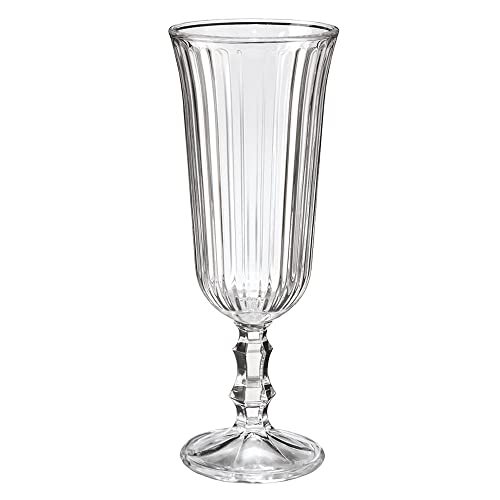 Nordring Retro Champagner-Gläser Sektkelche mit Stiel dickwandige spülmaschinenfeste Sektgläser Nostalgie 120 ml, transparent, Glas, fasst ca. 120 ml von Nordring