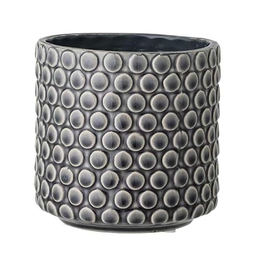 Nordring Retro Übertopf Vintage Pflanztopf für Zimmerplanzen Blumentopf Dotty M (12,5 cm ø), dunkelgrau, Keramik von Nordring