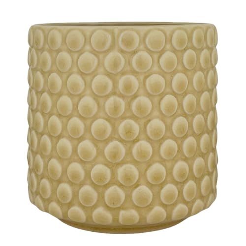 Nordring Retro Übertopf Vintage Pflanztopf für Zimmerplanzen Blumentopf Dotty M (12,5 cm ø), Elfenbein, Keramik von Nordring