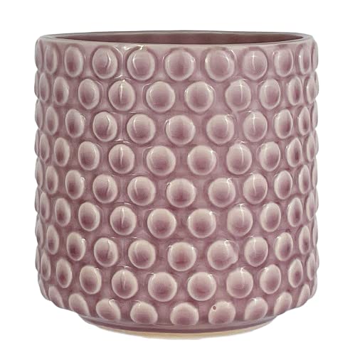 Nordring Retro Übertopf Vintage Pflanztopf für Zimmerplanzen Blumentopf Dotty M (12,5 cm ø), Mauve, Keramik von Nordring