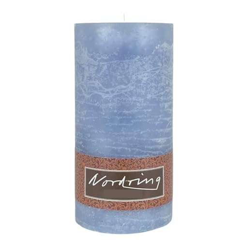 Nordring Stumpenkerze Rustik 7 x 14 cm hoch hellblau unparfümiert Nordring Stumpenkerze Rustik 7 x 14 cm hoch hellblau unparfümiert von Nordring