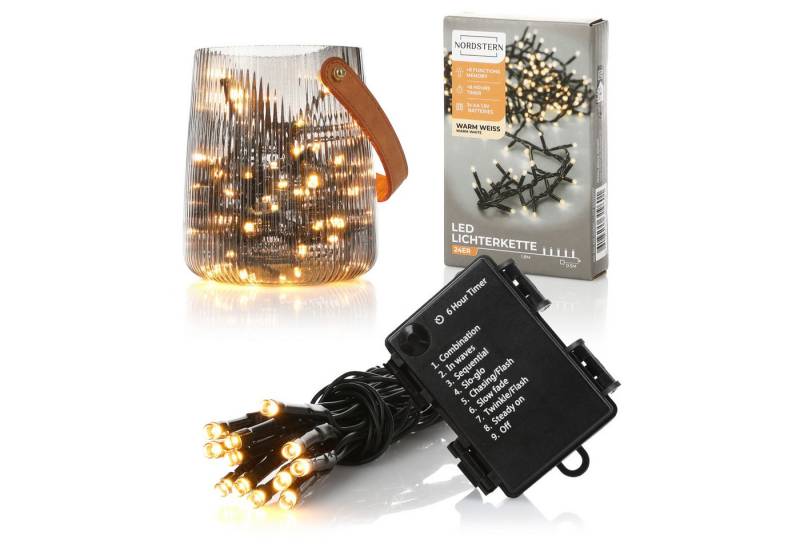 Nordstern LED-Lichterkette WarmWeiß von 24 bis 1.200 LED Weihnachtsdeko für Innen und Außen, Batteriebetrieben 24 LED - 1,8 m für Weihnachtsbaum Nordstern LED-Lichterkette WarmWeiß von 24 bis 1.200 LED Weihnachtsdeko für Innen und Außen, Batteriebetrieben 24 LED - 1,8 m für Weihnachtsbaum von Nordstern