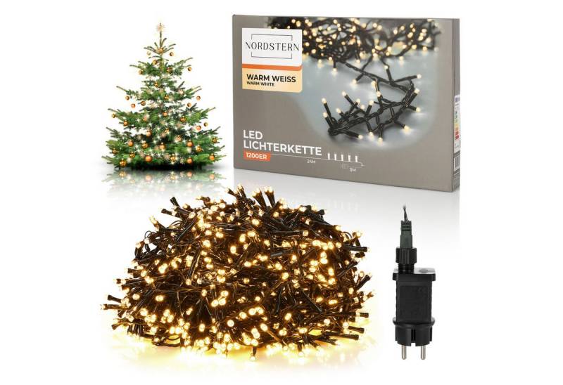 Nordstern LED-Lichterkette WarmWeiß von 24 bis 1.200 LED Weihnachtsdeko für Innen und Außen, mit Stecker 1.200 LED - 24 m für Weihnachtsbaum Nordstern LED-Lichterkette WarmWeiß von 24 bis 1.200 LED Weihnachtsdeko für Innen und Außen, mit Stecker 1.200 LED - 24 m für Weihnachtsbaum von Nordstern