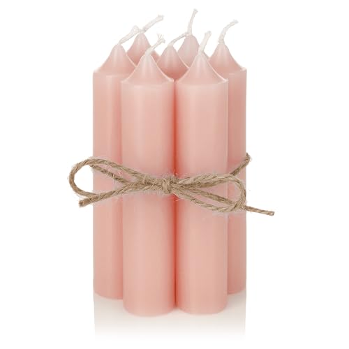 Nordstern Stabkerzen 6er Pack - Kleine Kerzen für Kerzenhalter, Adventskranz oder als Baumkerze - Ideale Tisch Deko für Hochzeit oder Weihnachten - 11 x 2,2 cm (Rosa) von Nordstern