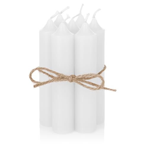 Nordstern Stabkerzen 6er Pack - Kleine Kerzen für Kerzenhalter, Adventskranz oder als Baumkerze - Ideale Tisch Deko für Hochzeit oder Weihnachten - 11 x 2,2 cm (Weiß) von Nordstern