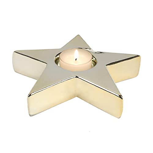 Nordstern Teelichthalter 'Stern' Gold - Ø 15,5 x 3 cm von Nordstern