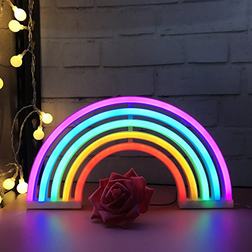 Nordstylee Neon-Regenbogen-Lichtschilder, LED-Regenbogen-Nachtlichter, Deko-Lichter für Kindergeschenk, Wand, Geburtstagsfeier, Weihnachten, Hochzeitsdekoration von Nordstylee