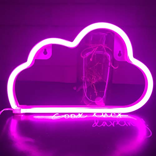 Nordstylee Neon-Wolken-Lichtschilder, LED-Nachtlichter, Deko-Lichter für Kinder, Geschenk, Wand, Geburtstag, Party, Weihnachten, Hochzeitsdekoration (Rosa) von Nordstylee