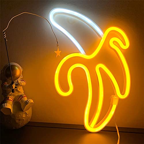 Nordstylee Neonschild in Bananenform, zum Aufhängen, dekorative Neonlichter,USB- oder batteriebetrieben, für Zuhause,Schlafzimmer,Bar,Restaurant, Weihnachten, Geburtstag, Party, Geschenk,Kunst, Licht von Nordstylee