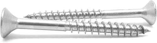 Edelstahlschrauben/Spanplattenschrauben/Größe 6 x 120 / Antrieb TX25 / Edelstahl A2, V2A (rostfrei) (10) von Norex24