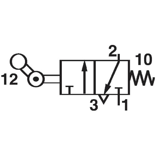 Norgren Mechanischbetaetigtes Pneumatik-Ventil SP/M1553/8 Gehaeusematerial Kunststoff Dichtungsmater von Norgren