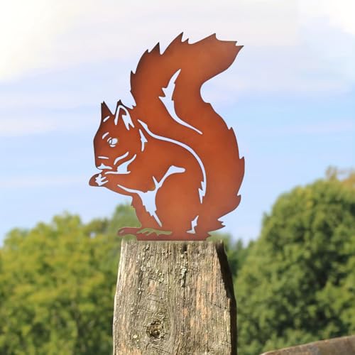 Norhogo 1 Stücke Rostiges Eichhörnchen, Eichhörnchen Gartenstecker, Gartendeko Eichhörnchen aus stabilem Eisen in Rost, Eichhörnchen aus Eisen für Hof Outdoor Garten Hinterhof Rasen Deko, 21 * 27.5cm Norhogo 1 Stücke Rostiges Eichhörnchen, Eichhörnchen Gartenstecker, Gartendeko Eichhörnchen aus stabilem Eisen in Rost, Eichhörnchen aus Eisen für Hof Outdoor Garten Hinterhof Rasen Deko, 21 * 27.5cm von Norhogo