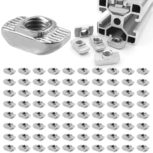 Norhogo 100PCS T-Slot Nutmuttern, Hammerkopf Befestigungsmutter, T Nut Muttern, Hammermutter Nut 8 M6, T-Nut-Aluminium-Extrusionsprofil für Aluminiumprofil-Extrusionsschlitz Standard-30-Serie Norhogo 100PCS T-Slot Nutmuttern, Hammerkopf Befestigungsmutter, T Nut Muttern, Hammermutter Nut 8 M6, T-Nut-Aluminium-Extrusionsprofil für Aluminiumprofil-Extrusionsschlitz Standard-30-Serie von Norhogo