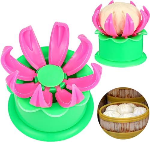 Norhogo 2 Stück Dumpling Maker, Steamed Stuffed Bun Making Mold, Antihaft-Backwerkzeug im chinesischen Stil, Plastikform Gefüllte, Brötchenherstellung, Knödelmacher, für Gedämpfte Brötchen Verwendet von Norhogo