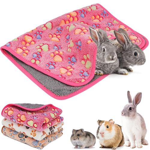 Norhogo 3 Stück Meerschweinchen Decken Wasserdicht Meerschweinchen Fleecedecken Klein Waschbar Saugfähig Meerschweinchen Käfig für Hamster Meerschweinchen Kaninchen Chinchilla Igel Frettchen 60 * 40cm von Norhogo