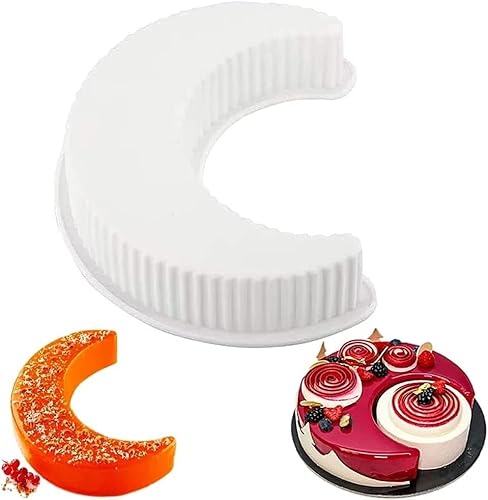 Norhogo 3D Silikon Kuchenform, 3D Mondform Silikon Kuchenform Mond, Mousse-Kuchenform, Kuchen Dekorieren Werkzeuge BPA FREI, von Norhogo