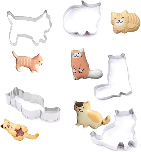 Norhogo 5 Stück Ausstecher Ostern, Katze Keksformen Edelstahl Keks Ausstechformen Set, Gekräuselte Katze, Sitzende Katze, Katze Spielen, Fisch und Maus Keksausstecher Norhogo 5 Stück Ausstecher Ostern, Katze Keksformen Edelstahl Keks Ausstechformen Set, Gekräuselte Katze, Sitzende Katze, Katze Spielen, Fisch und Maus Keksausstecher von Norhogo