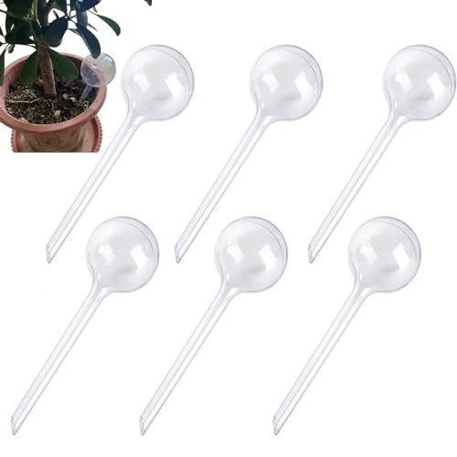 Norhogo 6 Stück Pflanzen Bewässerungskugel, Kunststoff Wasserspender für Topfpflanzen Automatisch Bewässerung Set Bewässerung Kugeln Wasserspender für Pflanzen Blumen von Norhogo