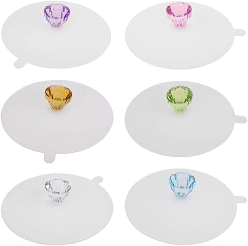 Norhogo 6 Stück Silikon Cup Deckel Diamant Silikon Tasse Abdeckung Luftdichtes Kaffeetassen Deckel Glasabdeckung Silikon Diamant Schraubdeckel Tasse Abdeckung Schalen Abdeckung Norhogo 6 Stück Silikon Cup Deckel Diamant Silikon Tasse Abdeckung Luftdichtes Kaffeetassen Deckel Glasabdeckung Silikon Diamant Schraubdeckel Tasse Abdeckung Schalen Abdeckung von Norhogo