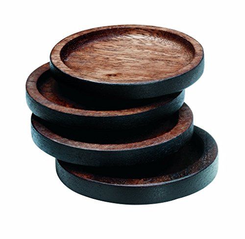 Noritake Kona Wood Untersetzer, 9,5 cm, 4 Stück von Noritake