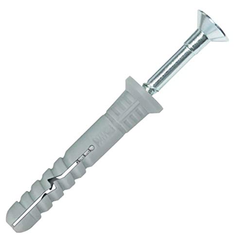 Baupark24 – 200 Schlagdübel 6x60 mm - Nageldübel mit verzinktem Senkkopf - Einschlagdübel bieten optimalen Halt bei Beton, Mauerziegeln und Naturstein - mit Polypropylendübel Baupark24 – 200 Schlagdübel 6x60 mm - Nageldübel mit verzinktem Senkkopf - Einschlagdübel bieten optimalen Halt bei Beton, Mauerziegeln und Naturstein - mit Polypropylendübel von Norjews