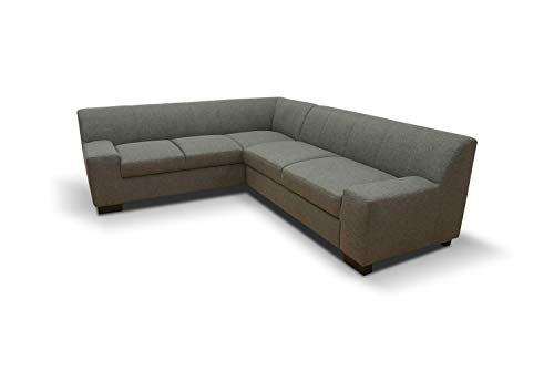 DOMO. collection Norma Ecksofa, Sofa in L-Form, Eckcouch, Schlamm, 212/247 cm von DOMO. collection