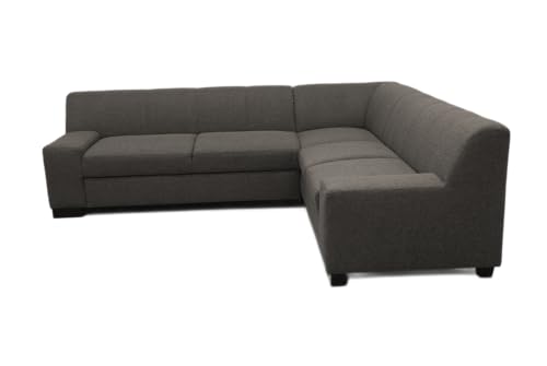 DOMO. collection Ecksofa Norma, Sofa in L-Form mit Holzfüßen, Eckcouch, Polsterecke 212 x 247 x 74 cm (BxTxH), in schlamm (grau) von DOMO. collection