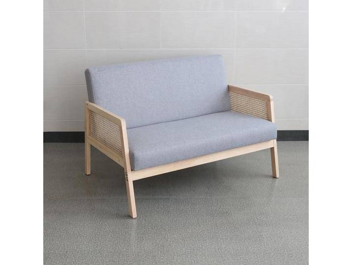 2-Sitzer Sofa, Doppelsofa mit Armlehne, ca. 115L x 76,5B x 76,5H cm - Grau von Norma24