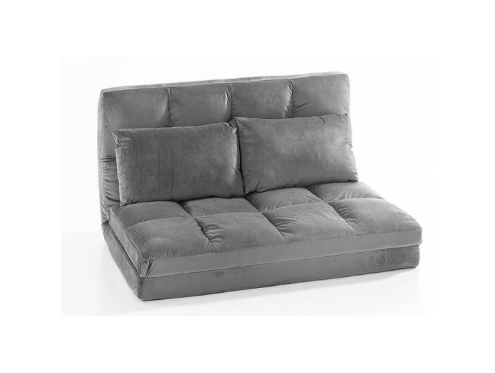 2 in 1 faltbares Bodensofa Bett mit Rückenlehne - Dunkelgrau von Norma24
