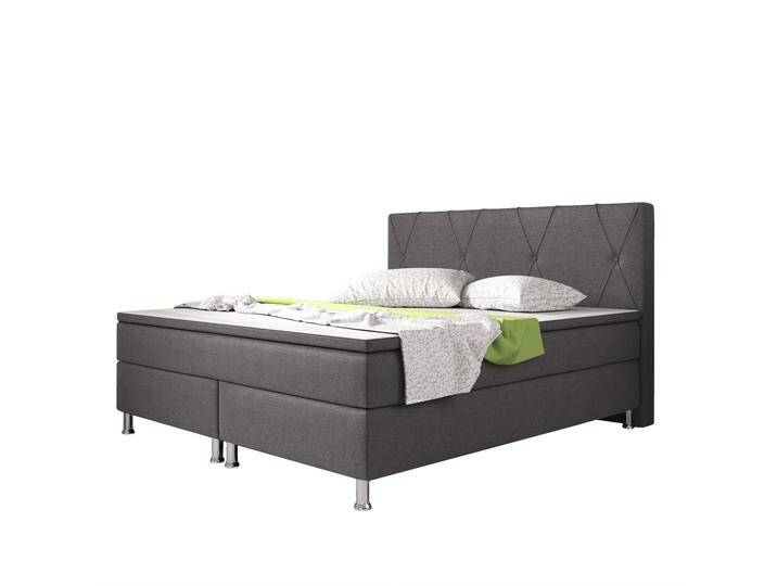 Boxspringbett Boston 180x200 Webstoff Anthrazit Boxspringbett Boston 180x200 Webstoff Anthrazit von Norma24