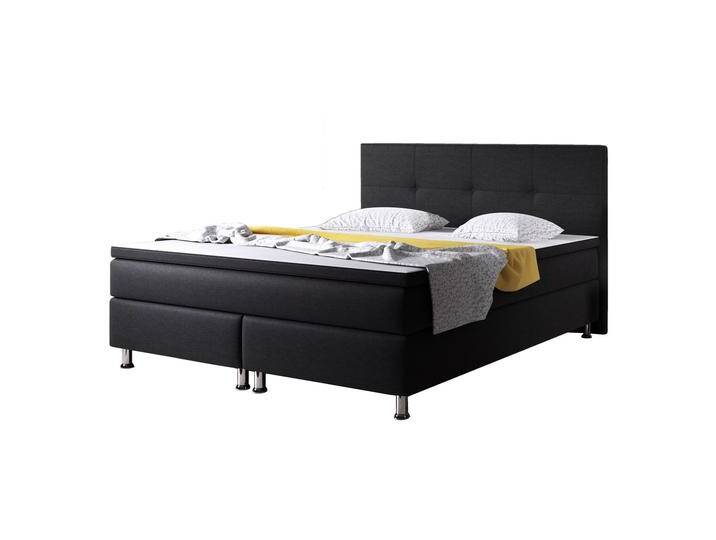 Boxspringbett Dallas 180x200 Webstoff Schwarz Boxspringbett Dallas 180x200 Webstoff Schwarz von Norma24