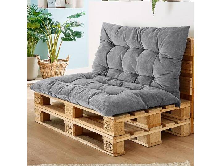 Chillkissen 2er Pack, ca. 70 x 120 cm, Silbergrau von Norma24