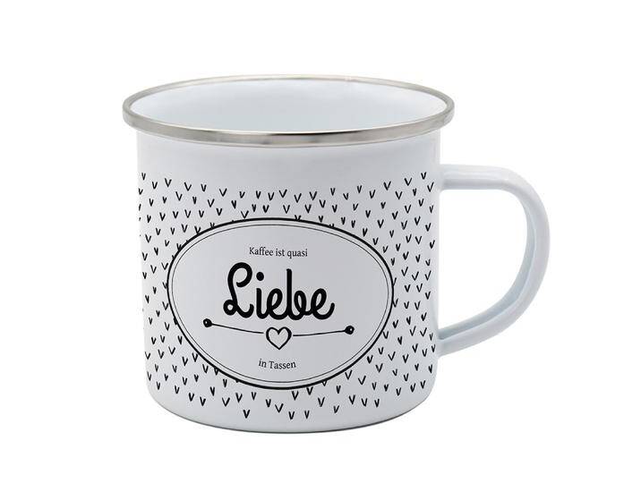 Emaille Becher mit Spruch von Norma24
