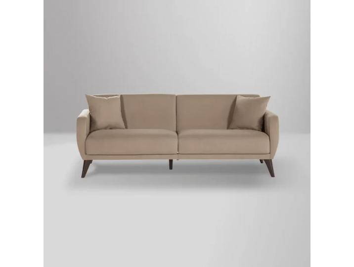 Flexy Schlafsofa 3-Sitzer mit Schlaffunktion, Bettkasten & wasserabweisendem Stoff - Taupe von Norma24
