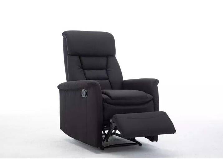 Happy Home Relaxsessel mit Liegefunktion Stoffbezug schwarz von Norma24