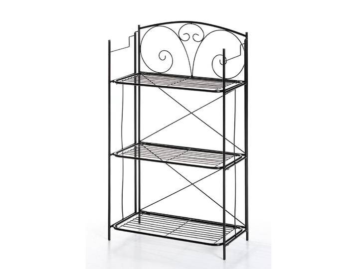Metallregal Mosaikregal Mattschwarz mit 3 Böden ca. 54 x 28 x 100 cm von Norma24