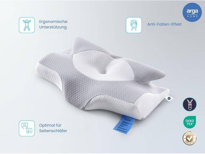 Visco 4D FLY Soft Orthopädisches Kopfkissen, für Seitenschläfer mit Memory Foam – 60x40 cm von Norma24